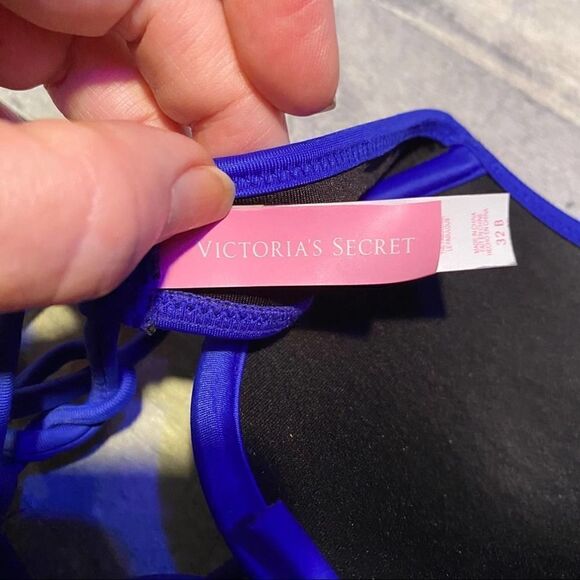 Victoria's Secret Royal Blue Push Up Bikini Top 32B - Picture 4 of 6
